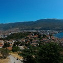 výhled ze Samuelovy pevnosti na historické město Ohrid